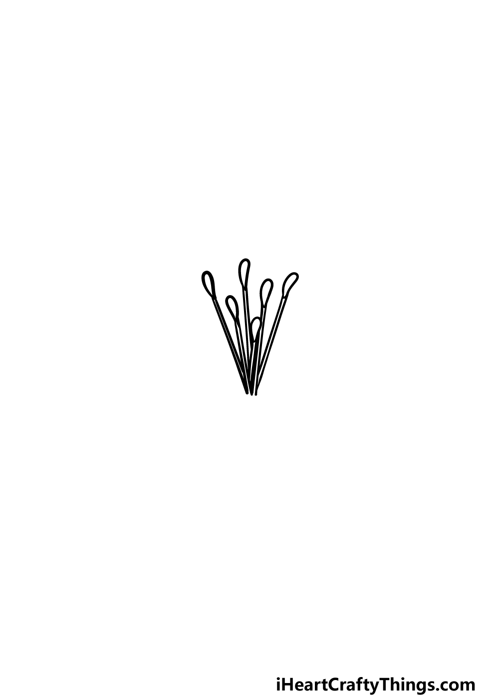 drawing Lily Flower step 1