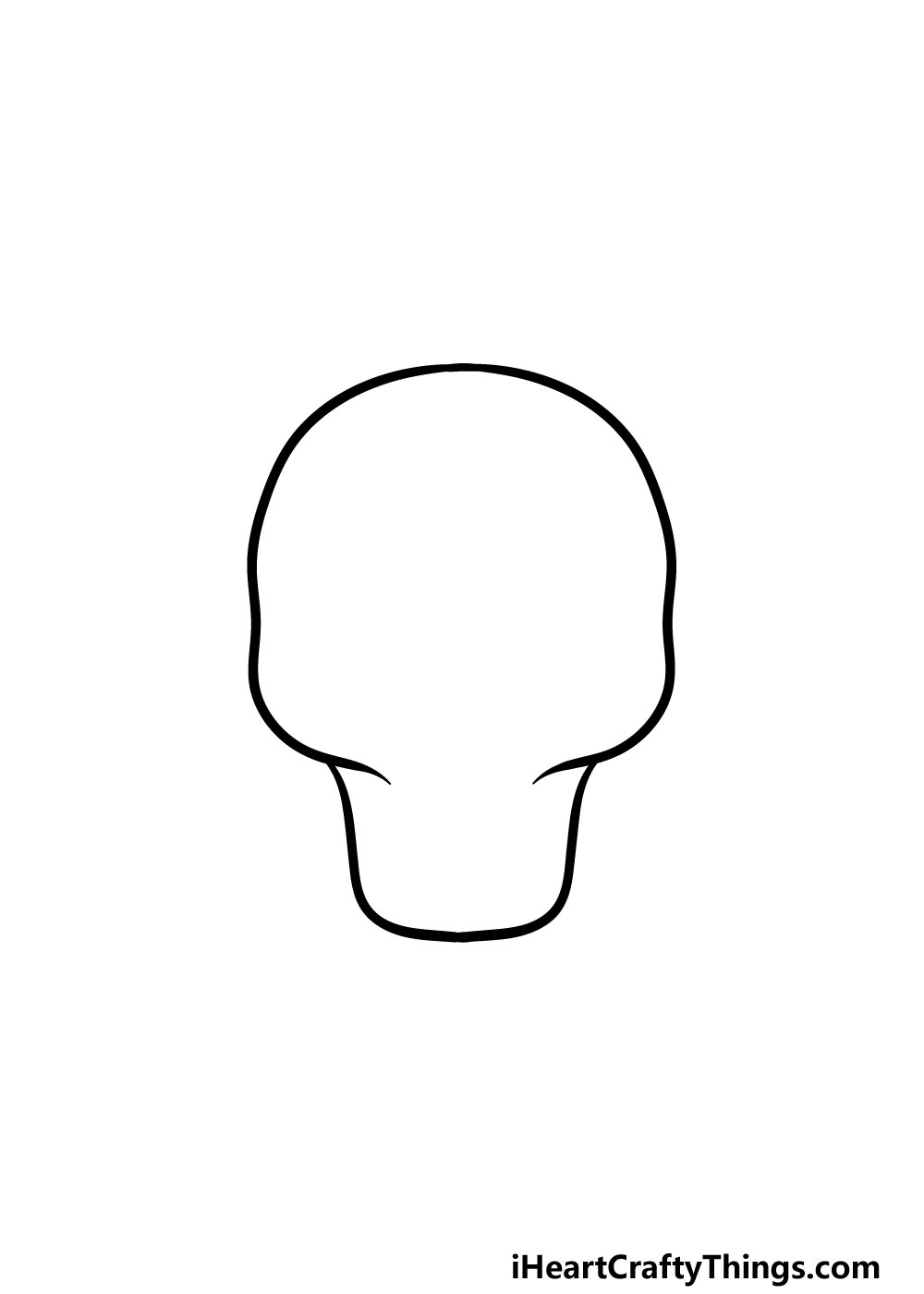 drawing a sugar skull step 1