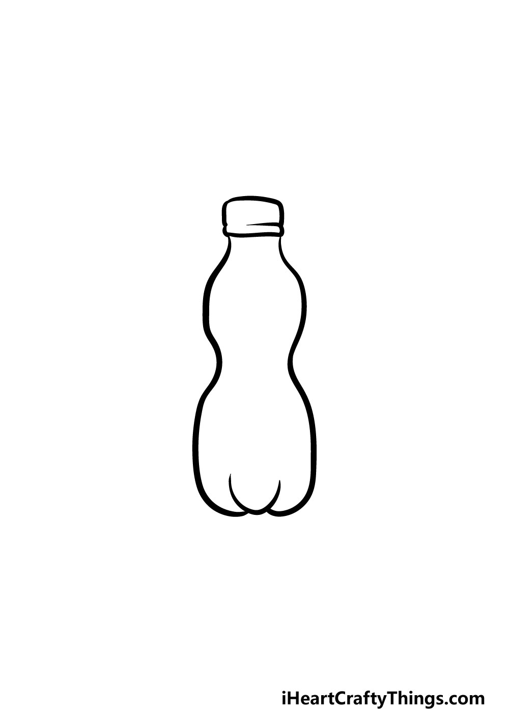drawing a water bottle step 1