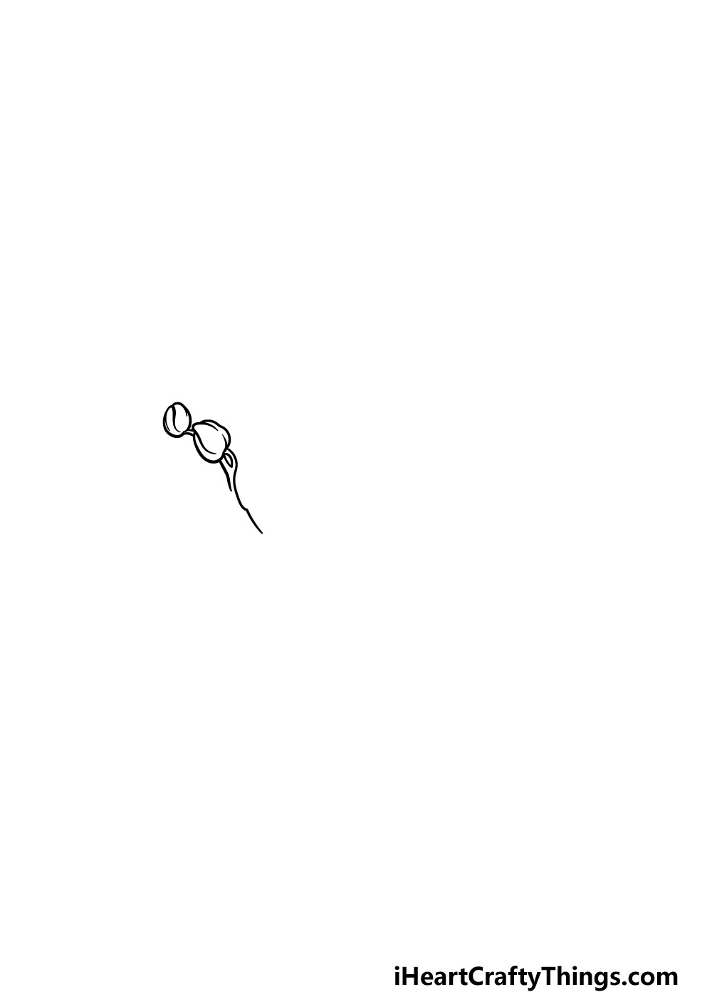 drawing an orchid step 1