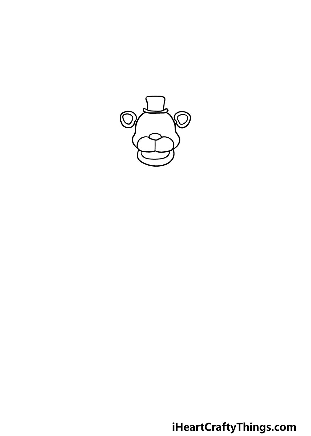 drawing Freddy Fazbear step 1