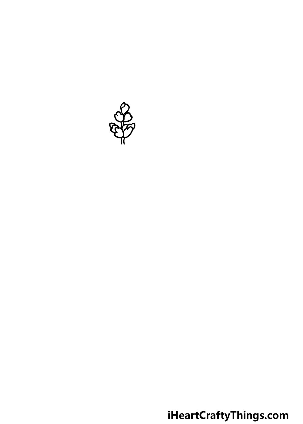 drawing lavender step 1
