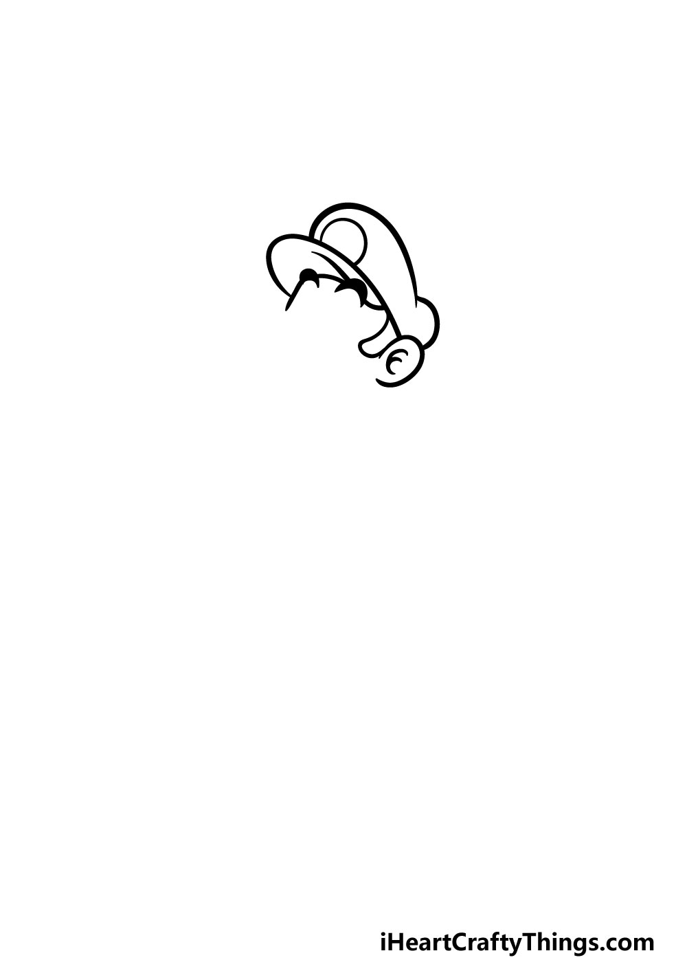 drawing luigi step 1