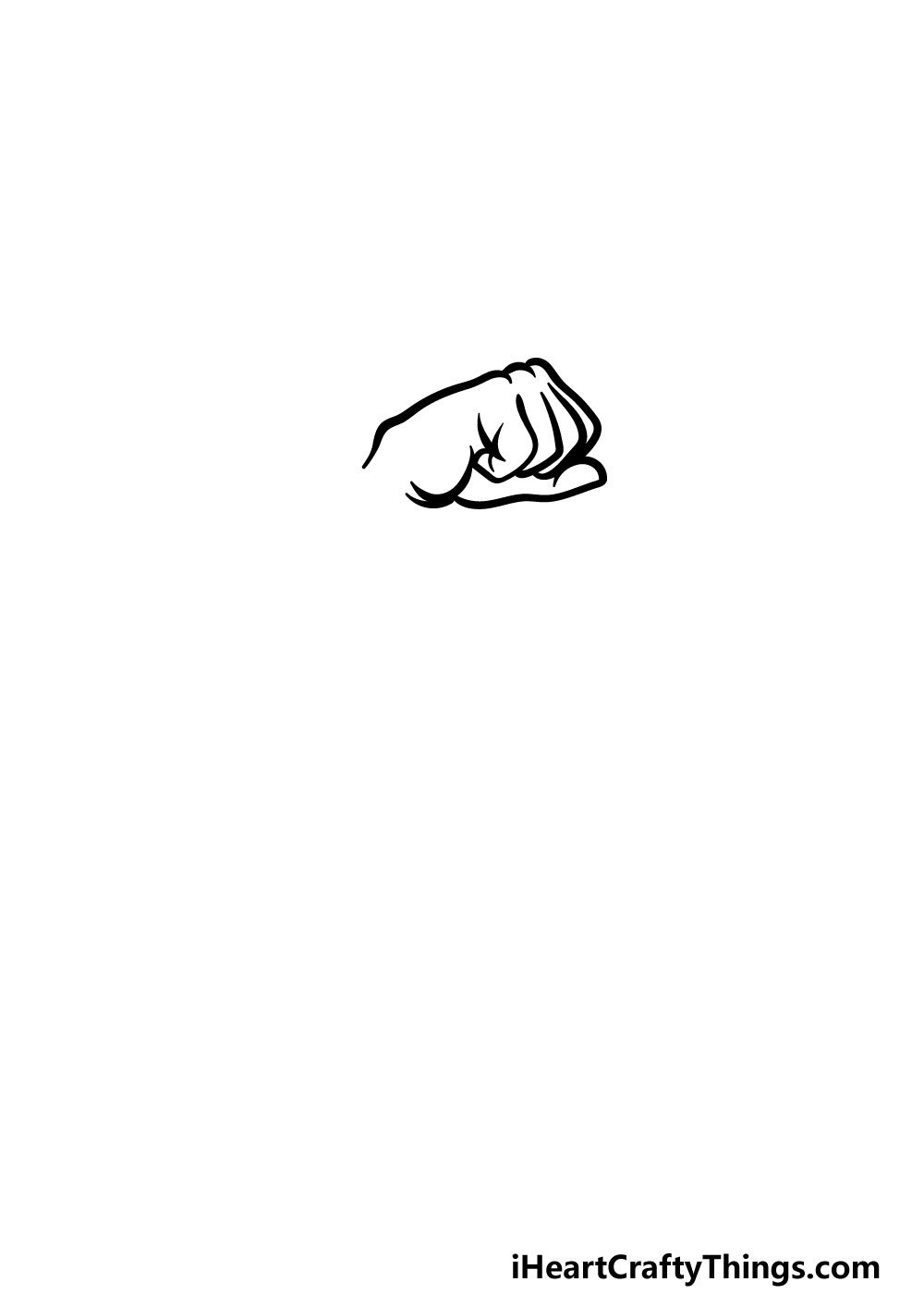 drawing a muscular arm step 1