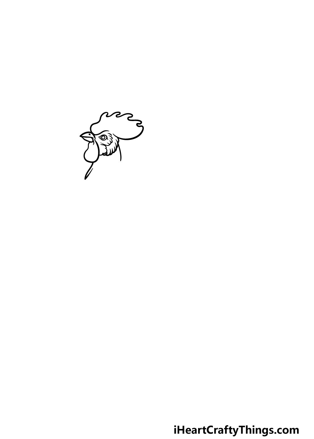 drawing a rooster step 1