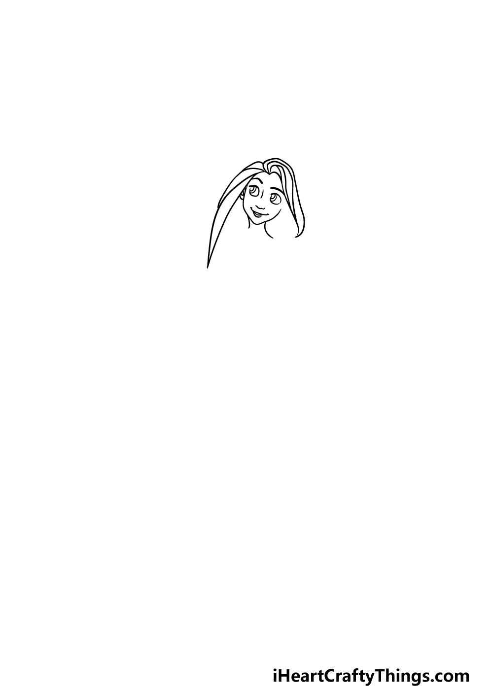 drawing Rapunzel step 1