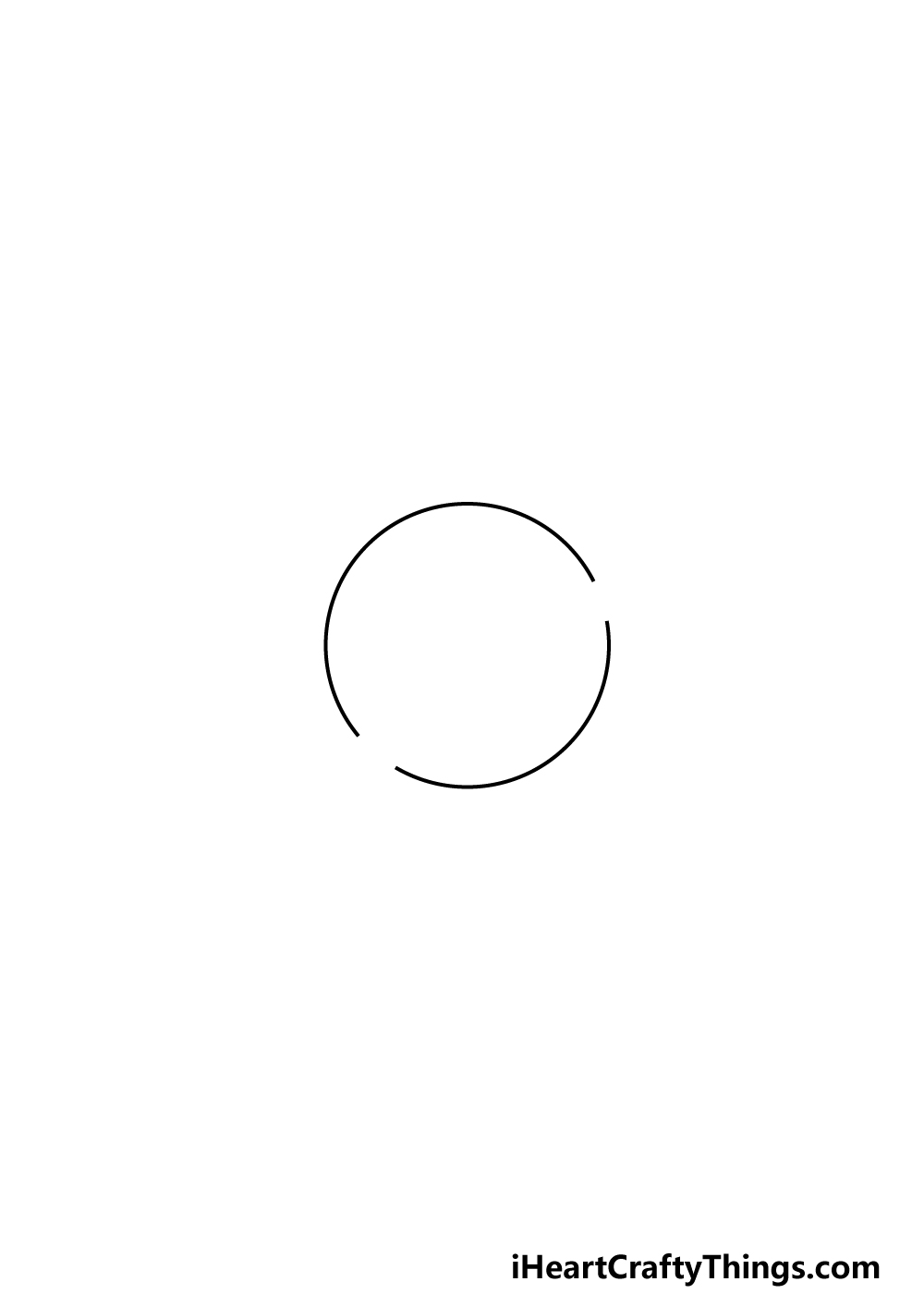drawing Saturn step 1