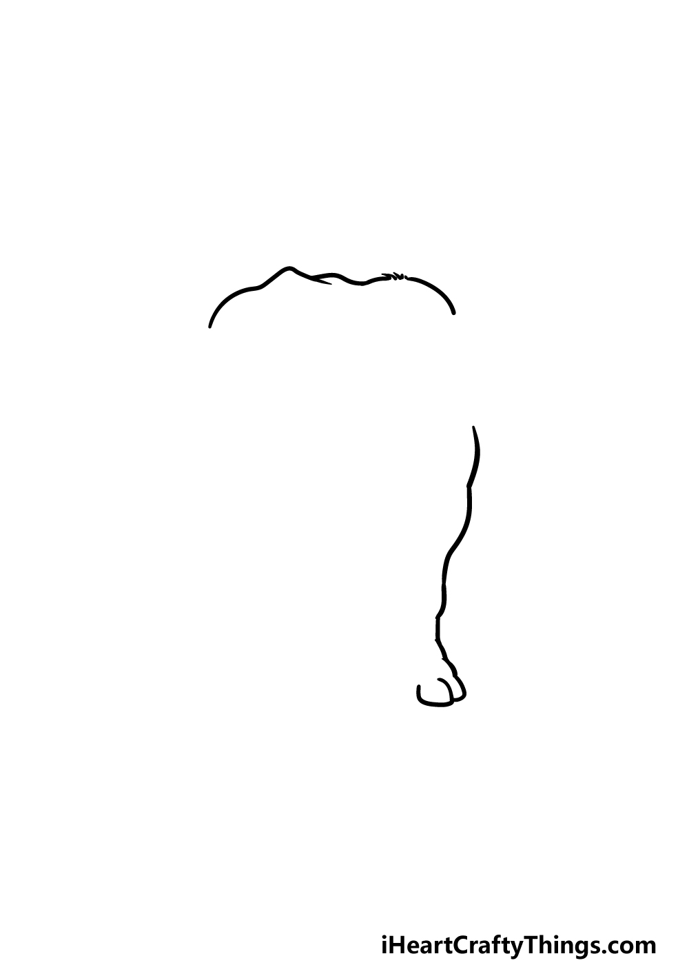 drawing buffalo step 1