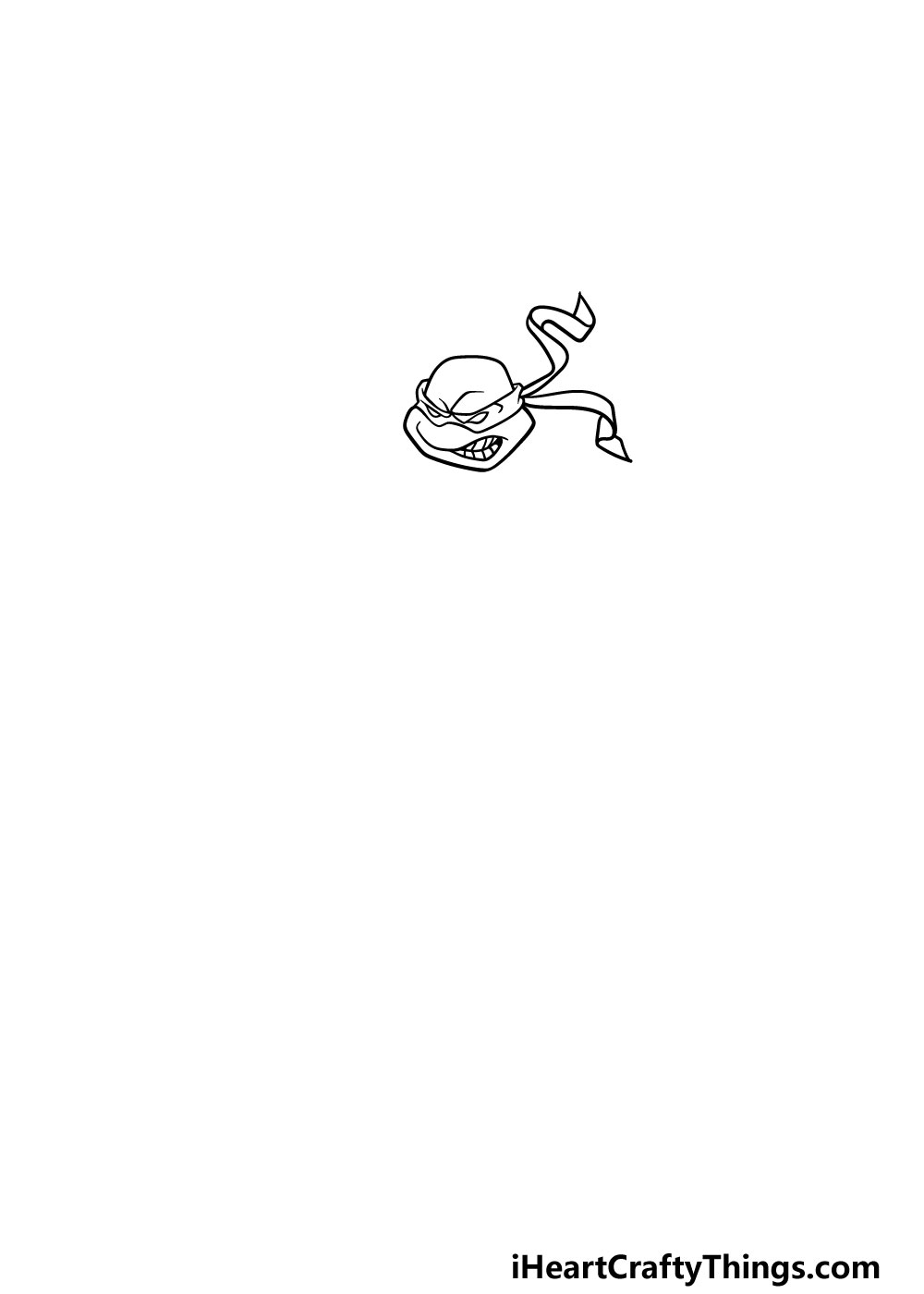 drawing ninja turtles step 1