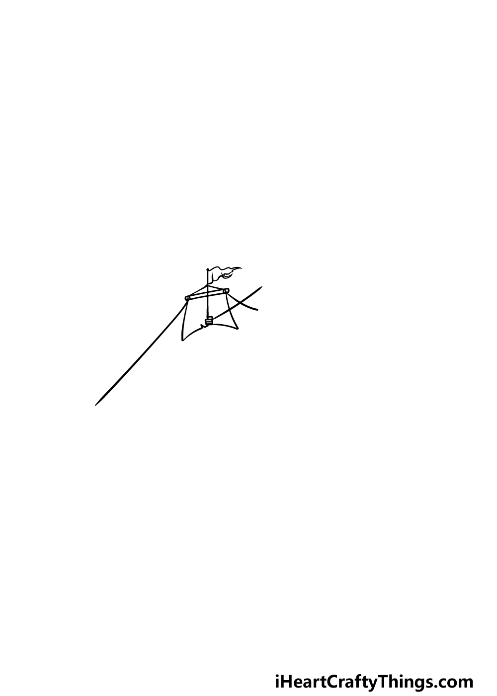 drawing a pirate ship step 1