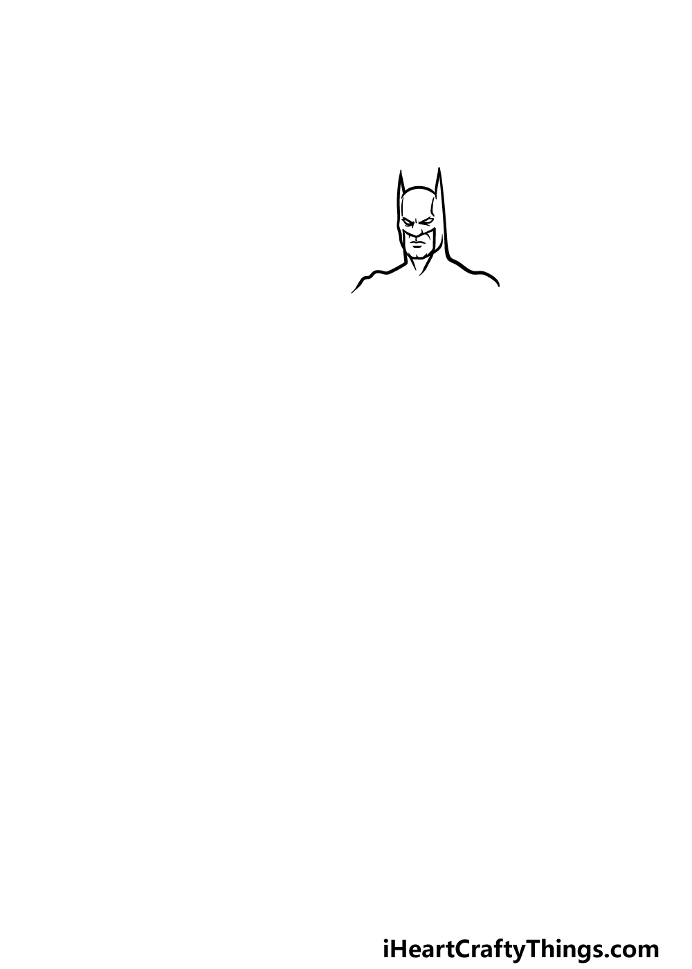 drawing Batman step 1