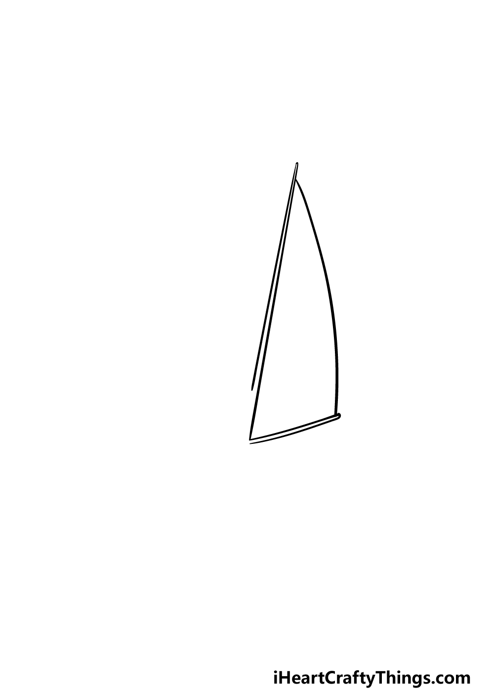 drawing a sailboat step 1