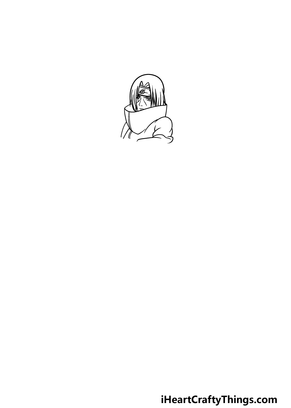 drawing Itachi step 2
