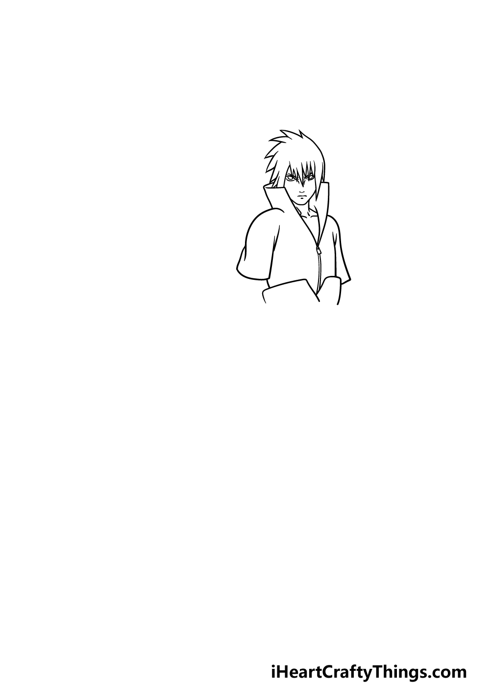 drawing Sasuke step 2