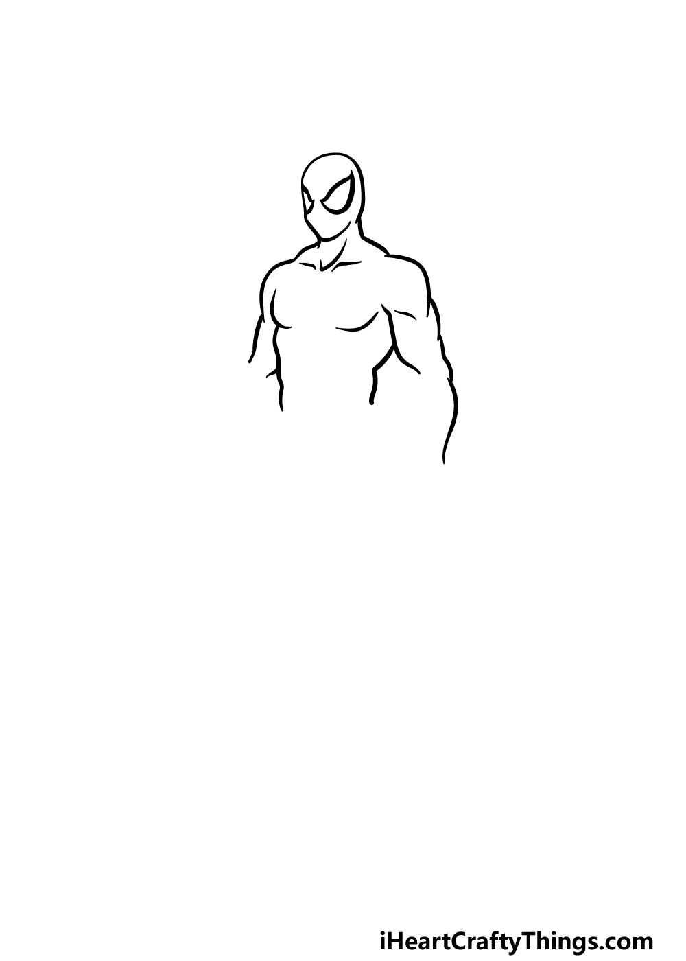 drawing Spiderman step 2