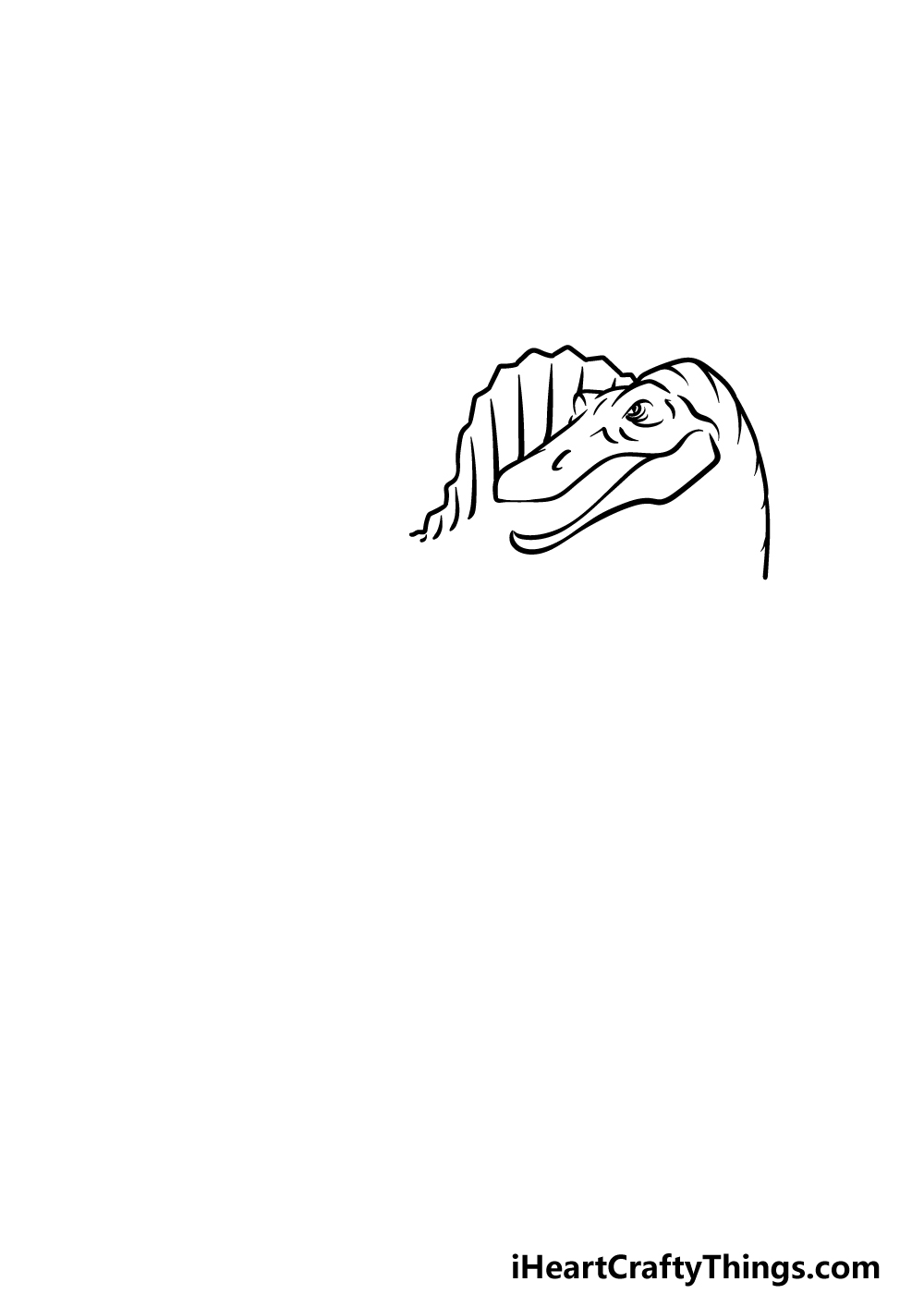 drawing Spinosaurus step 2