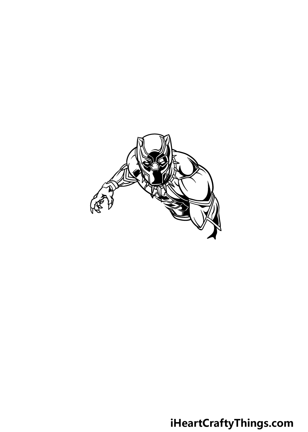 drawing Black Panther step 2