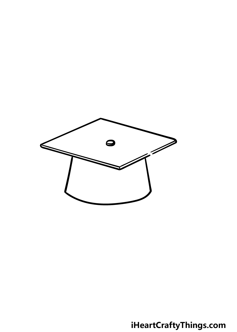 drawing Graduation Hat step 2