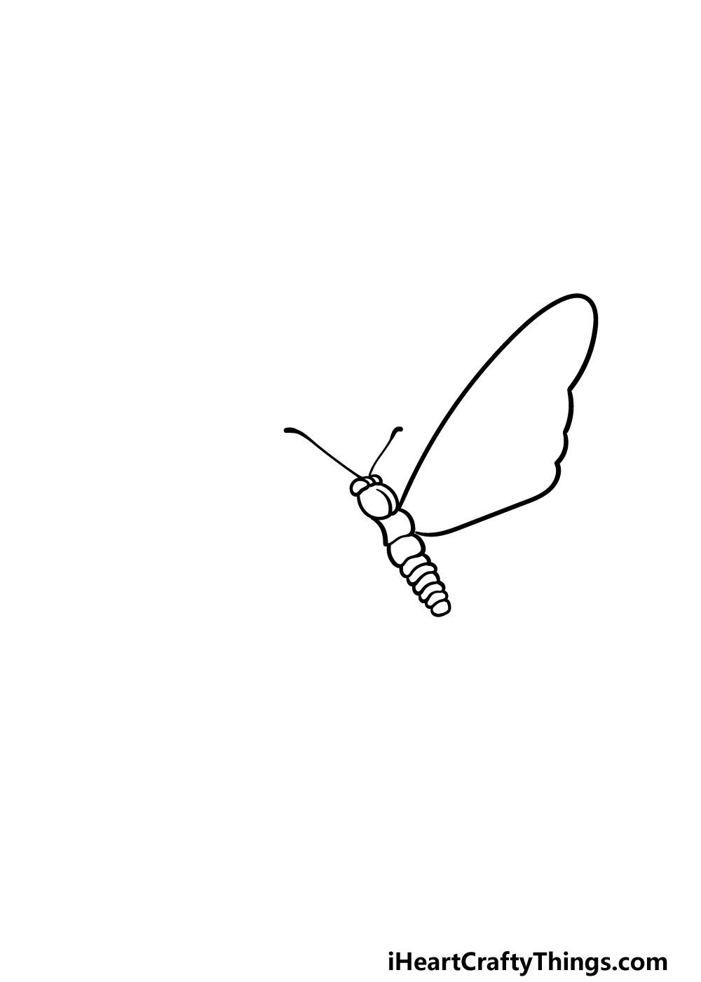 drawing Monarch Butterfly step 2