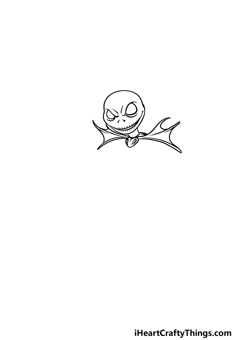Drawing Jack Skellington step 2
