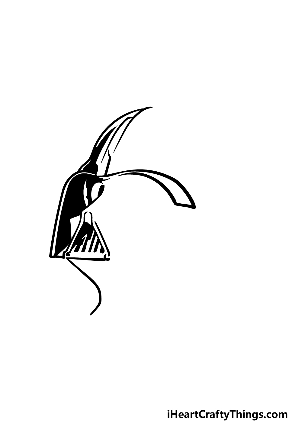 drawing Darth Vader step 2
