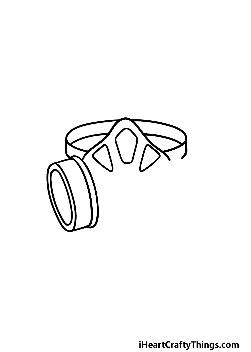 drawing Gas Mask step 2