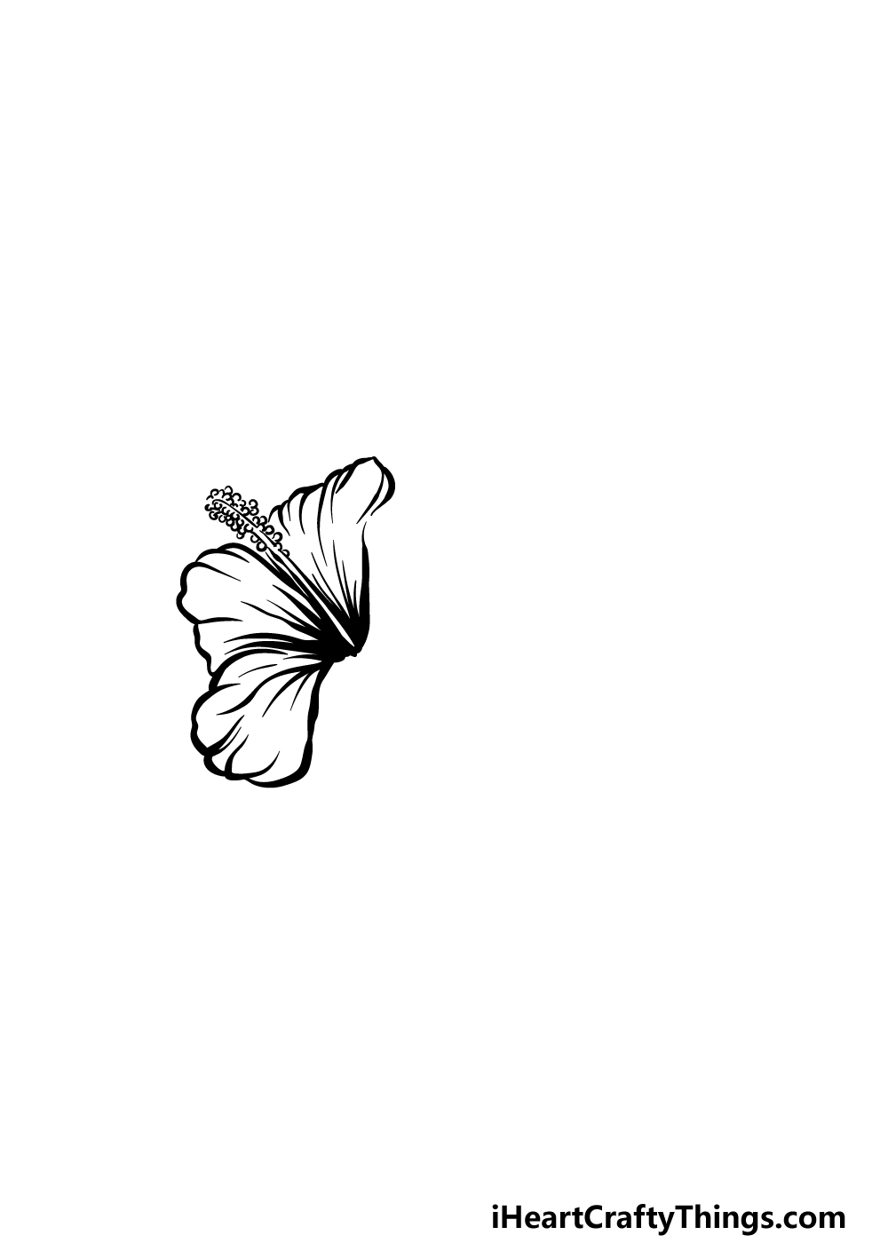 drawing hibiscus step 2