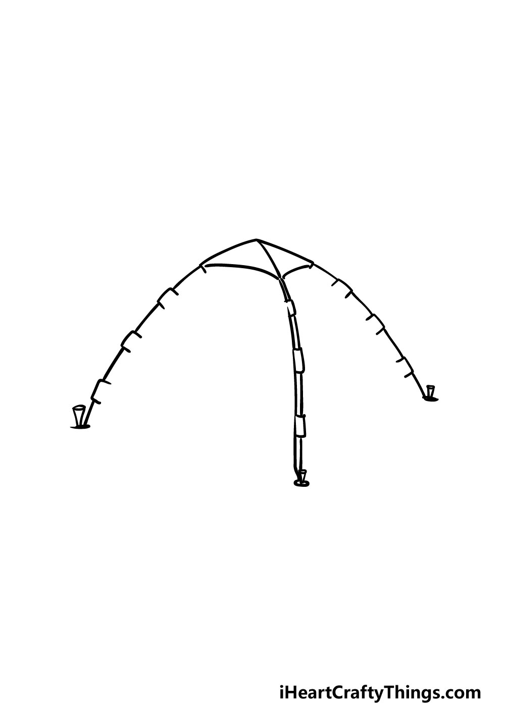 drawing a tent step 2