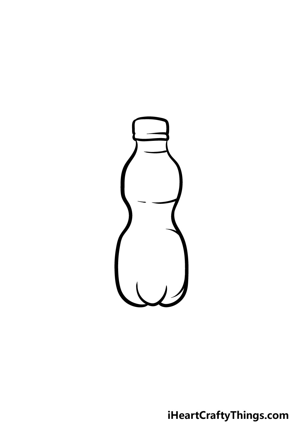 drawing a water bottle step 2