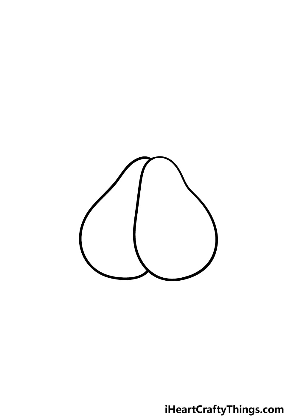 drawing avocado step 2