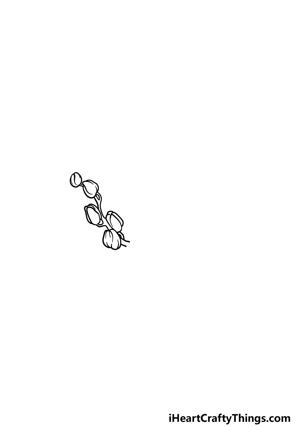 drawing an orchid step 2