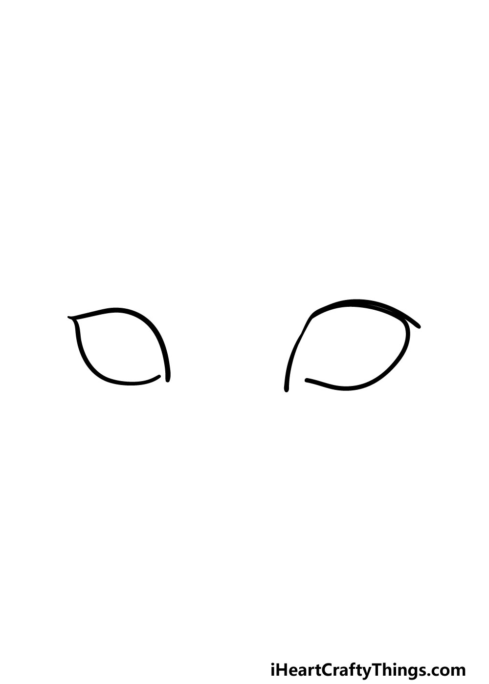 drawing cat's eyes step 2