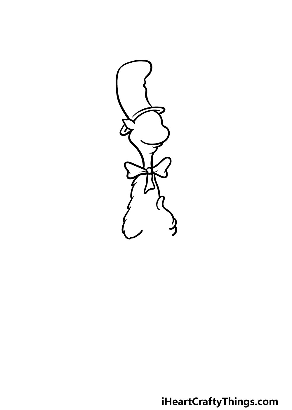 drawing cat in the hat step 2