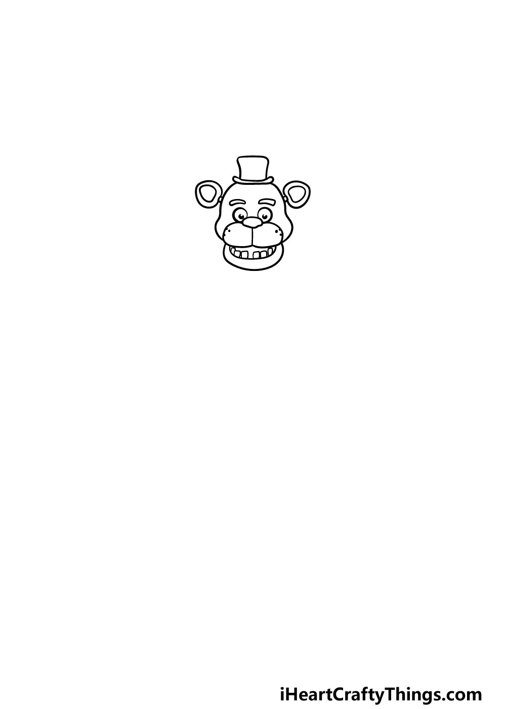 drawing Freddy Fazbear step 2