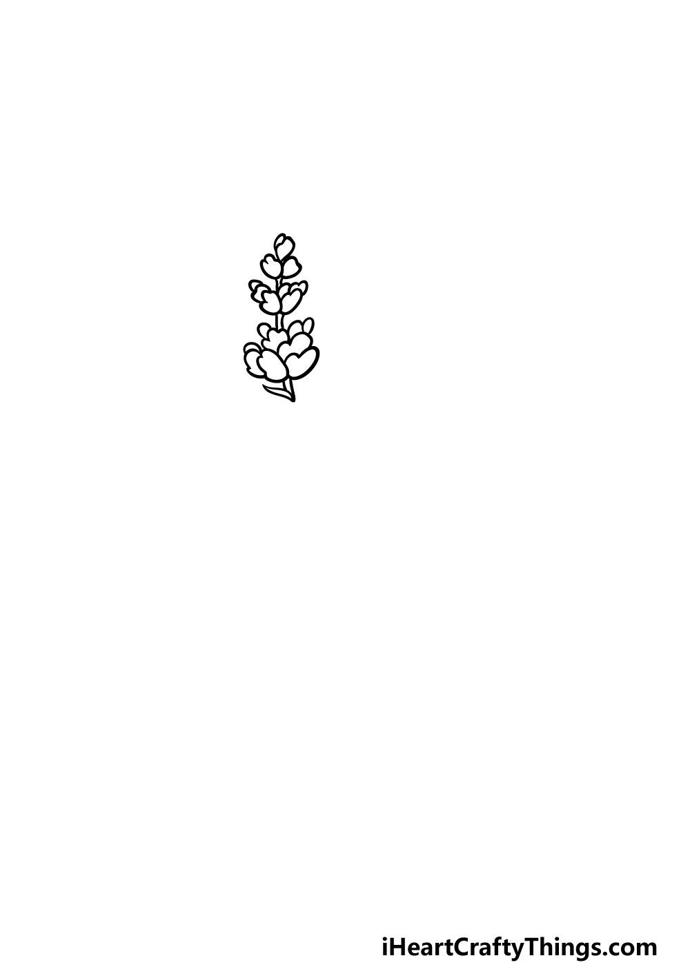 drawing lavender step 2