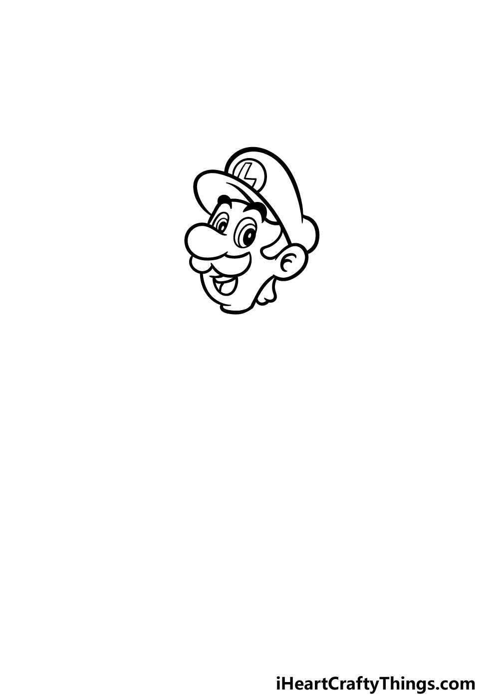 drawing luigi step 2