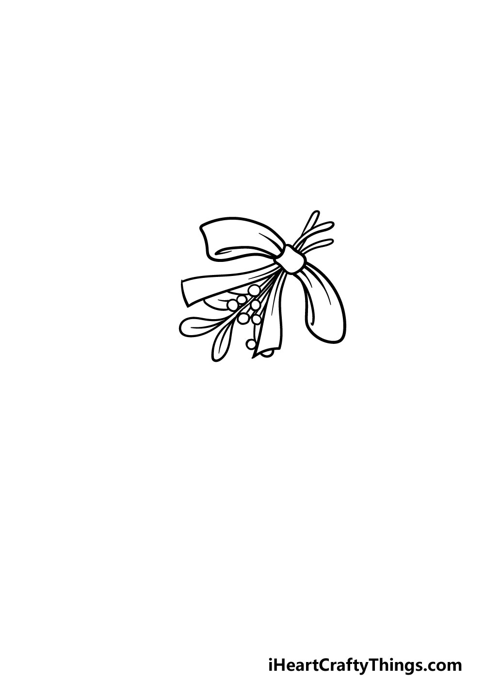 drawing a mistletoe step 2