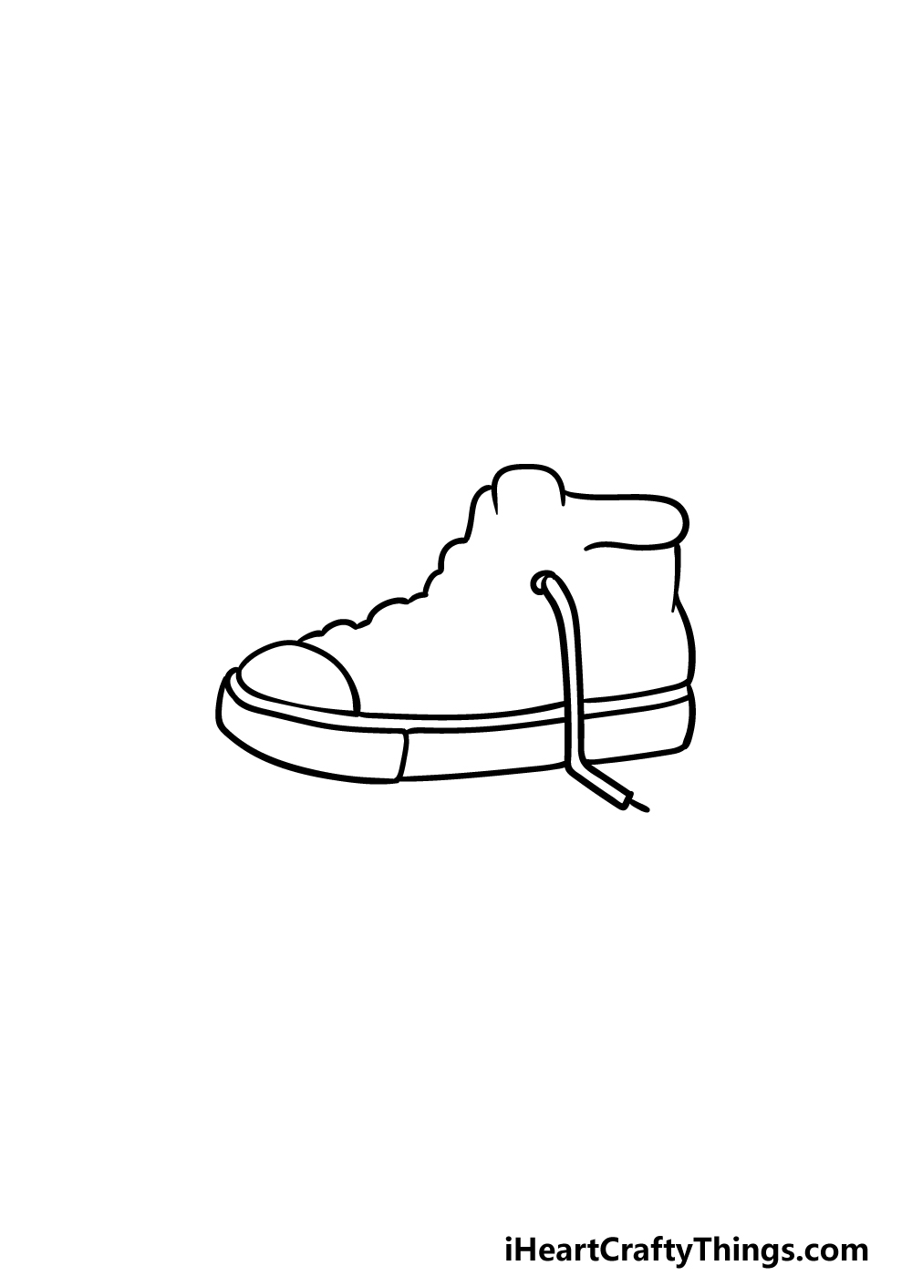 drawing sneakers step 2