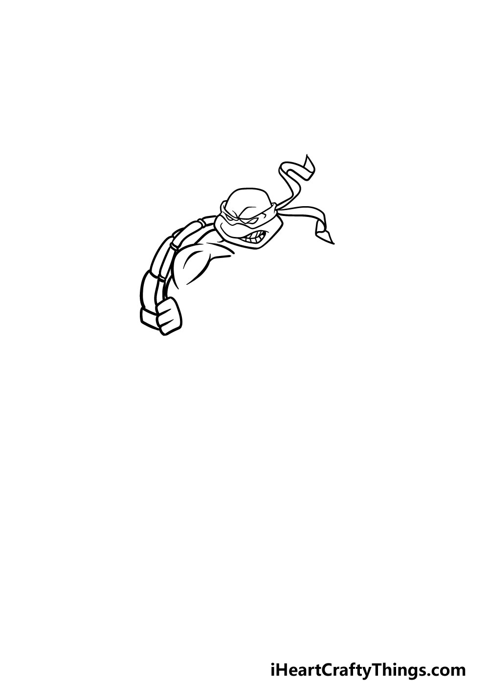 drawing ninja turtles step 2
