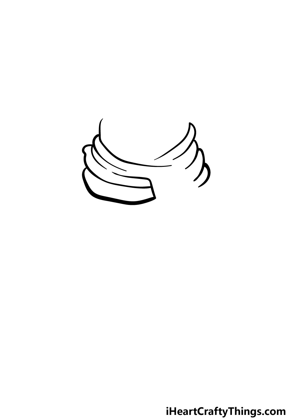 drawing a scarf step 2