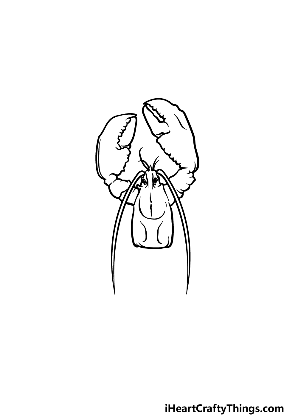 drawing a lobster step 2