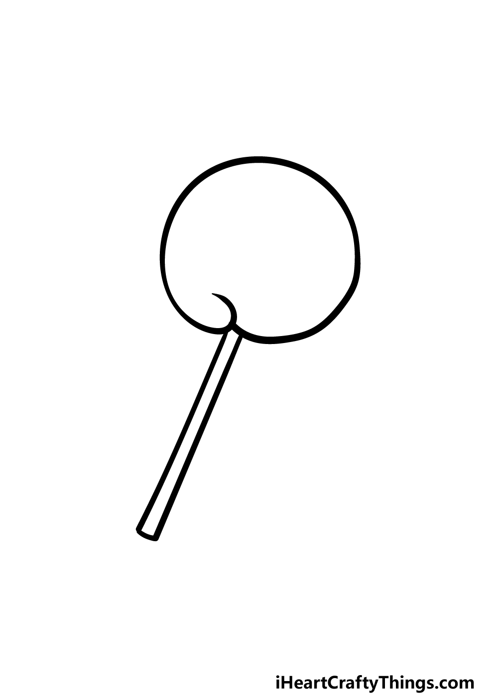 drawing a lollipop step 2
