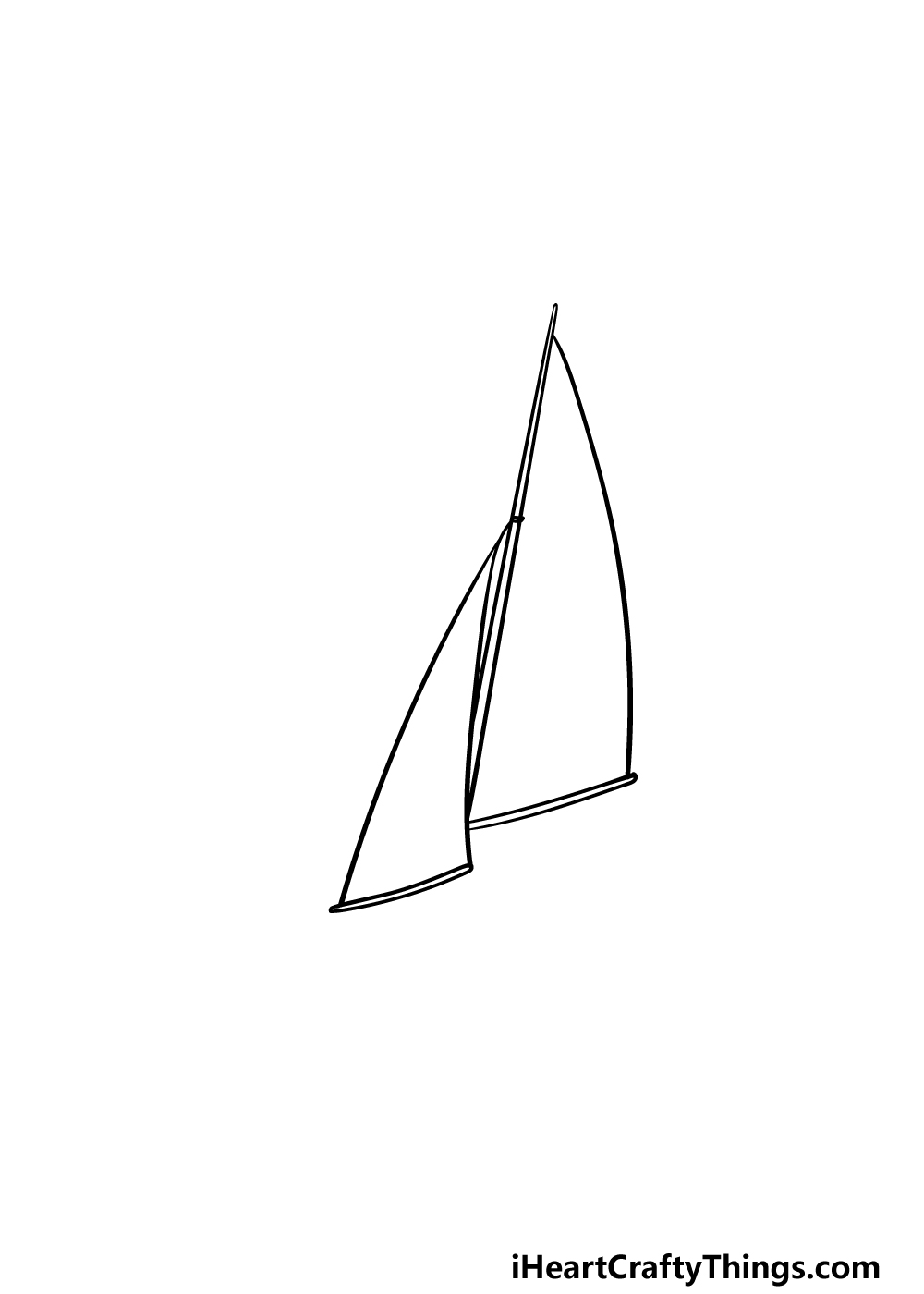 drawing a sailboat step 2