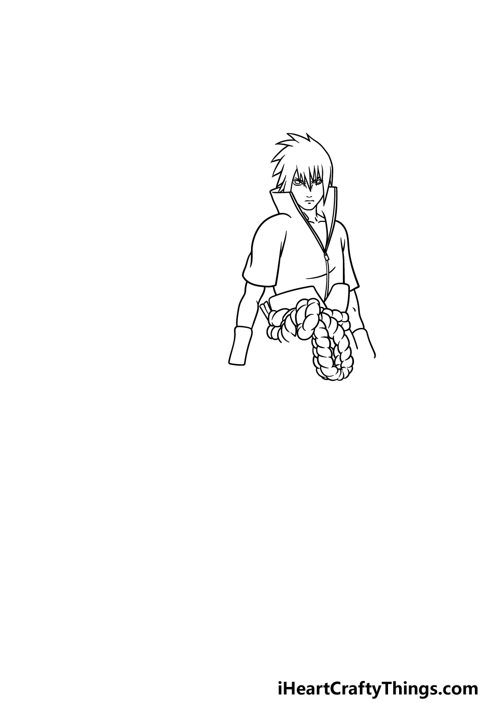 drawing Sasuke step 3