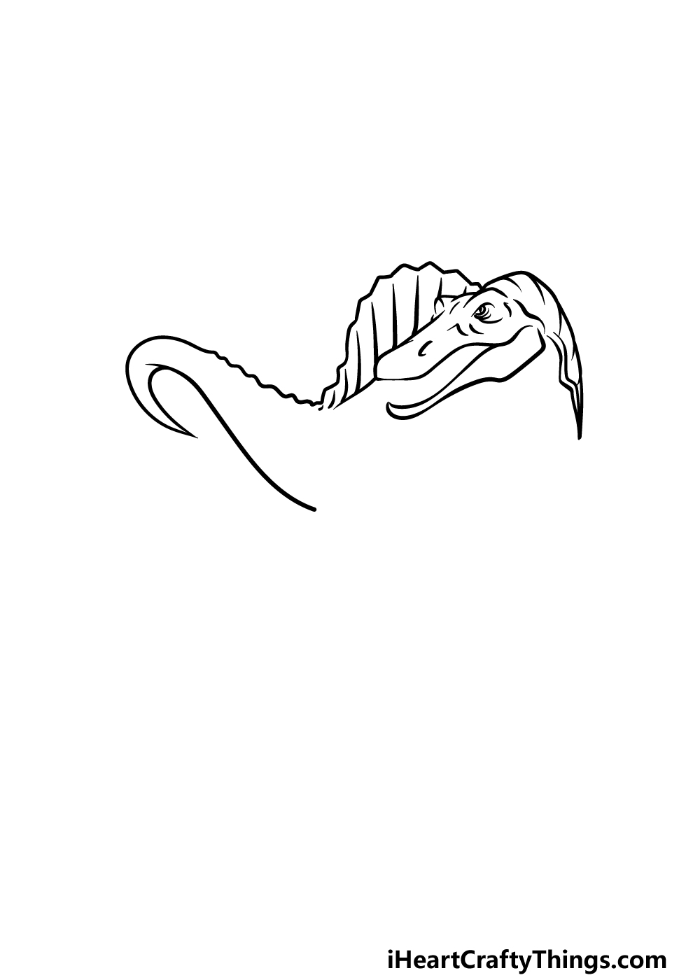 drawing Spinosaurus step 3