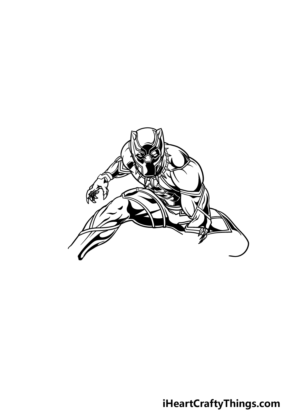drawing Black Panther step 3