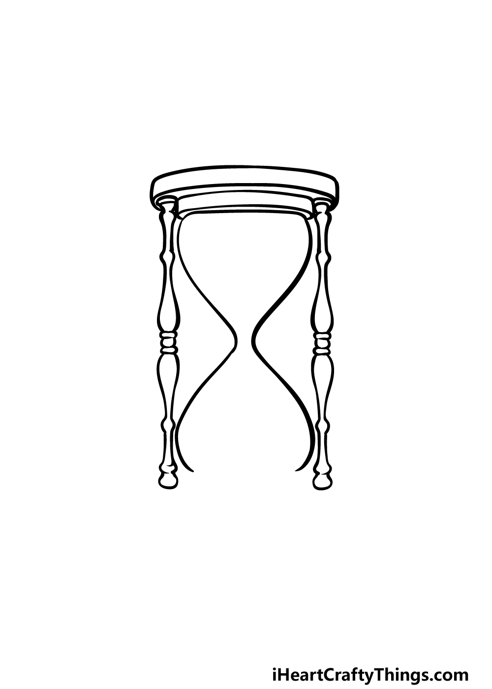 drawing an hourglass step 3