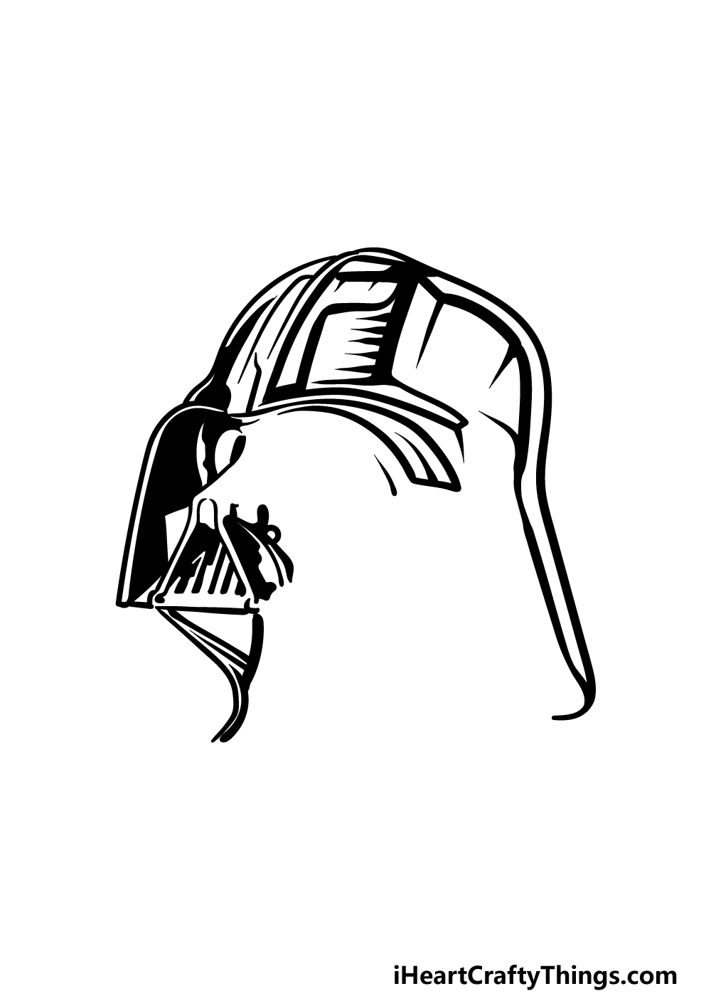 drawing Darth Vader step 3