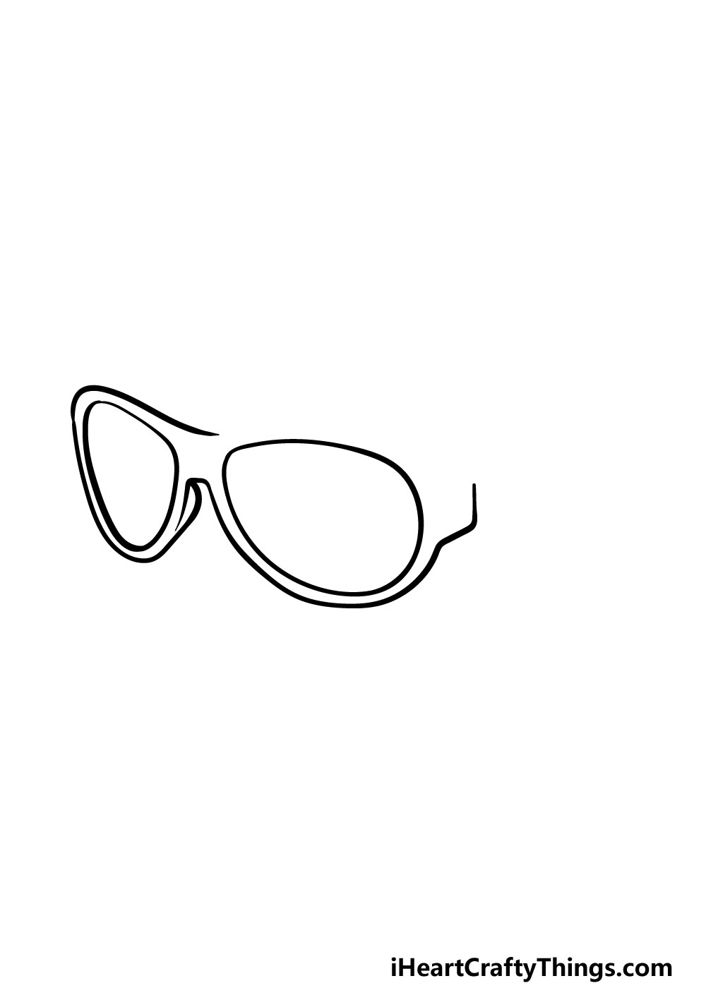 drawing sunglasses step 3