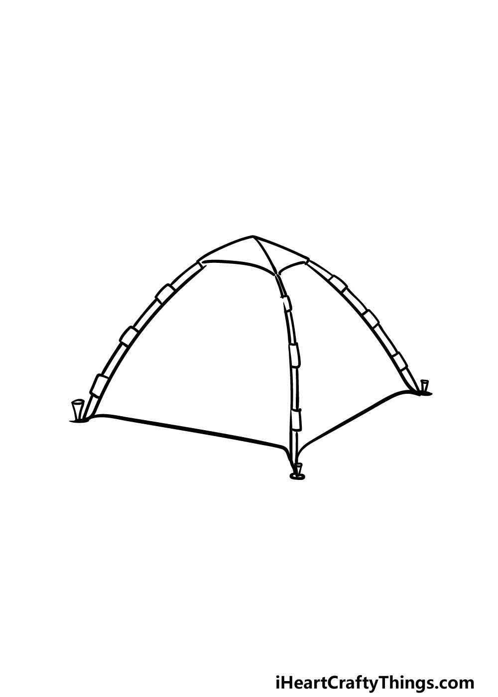 drawing a tent step 3